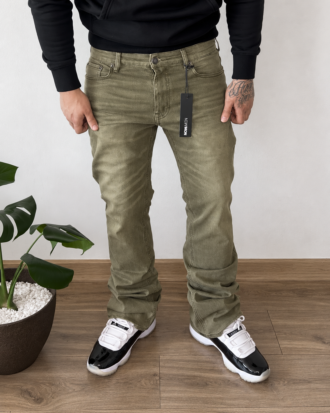 FLARED JEANS OLIVO