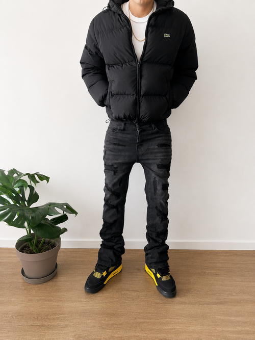 Flared Denim Black